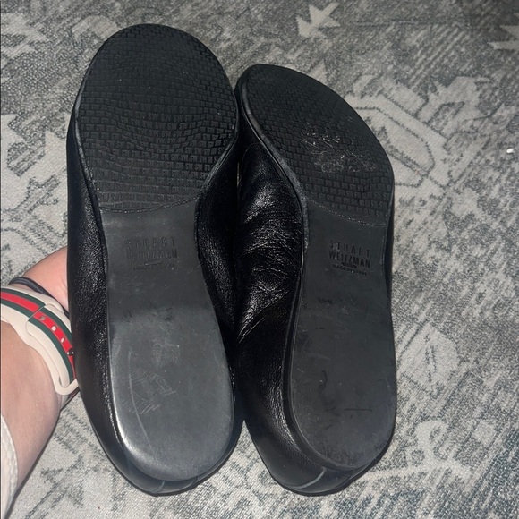 Stuart Weitzman women’s Black Leather Flats size 6.5 - Picture 6 of 7